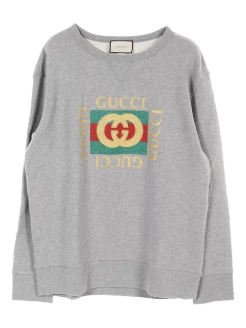 Gucci Pre-Owned 2010s tiger-embroidered sweatshirt