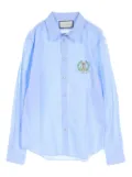Gucci Pre-Owned 2010s logo-print shirt - Blue