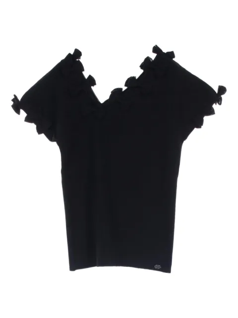 CHANEL Pre-Owned 1986-1988 cotton ribbon top