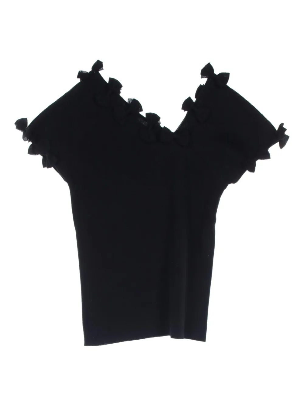 Pre-owned Chanel 1986~1988 Cotton Ribbon Top