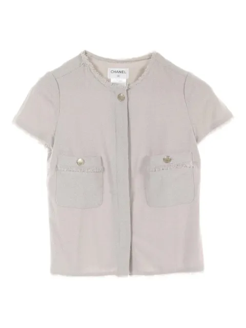 CHANEL Pre-Owned 1986-1988 tweed blouse 