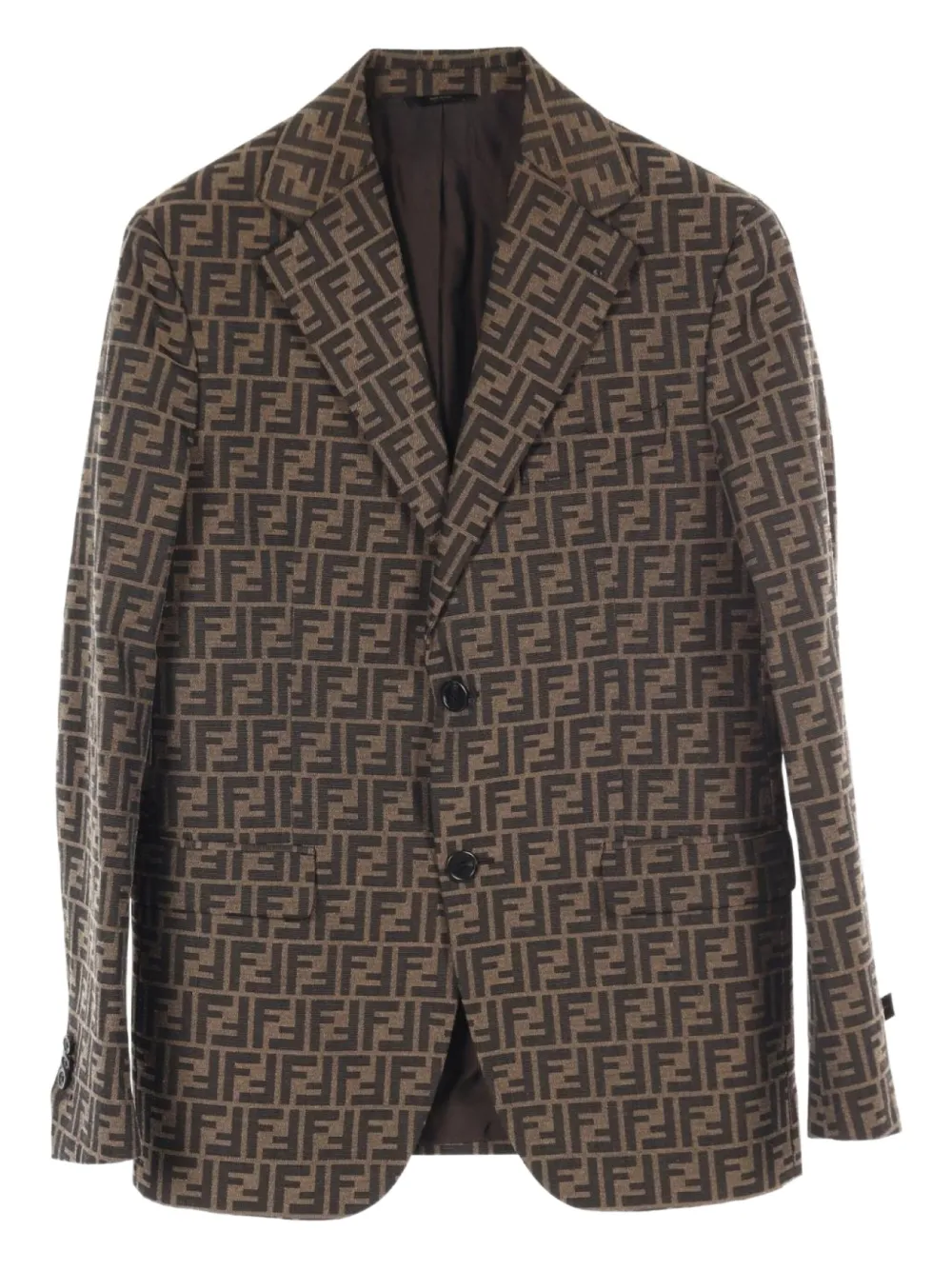 Fendi Pre-Owned 2020s Zucca blazer | Brown | Image 1