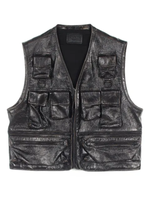 Prada Pre-Owned 2020s leather gilet