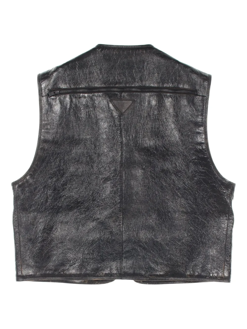 Prada Pre-Owned 2020s Weste aus Leder | Image 2