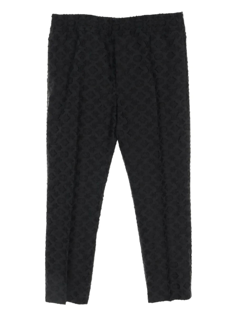 Louis Vuitton Pre-Owned 2020s monogram-pattern trousers | Black | Image 1