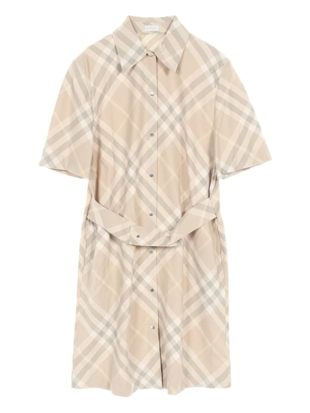 Pre-owned Burberry 2010s Nova-check Shirt Mini Dress