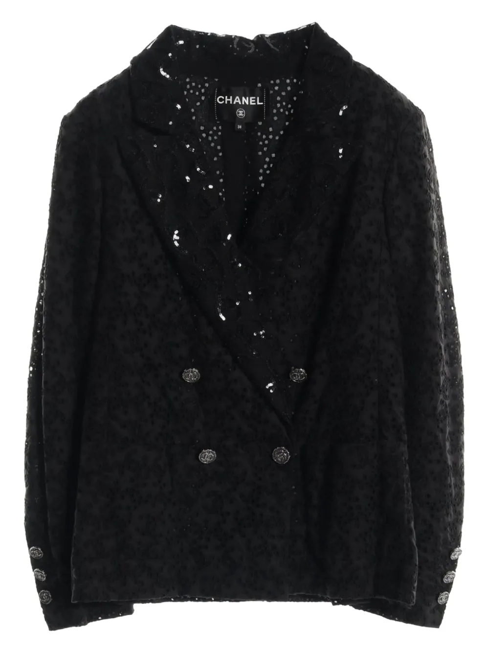 CHANEL Pre-Owned chamarra con ojales 1986-1988 | negro | Image 1