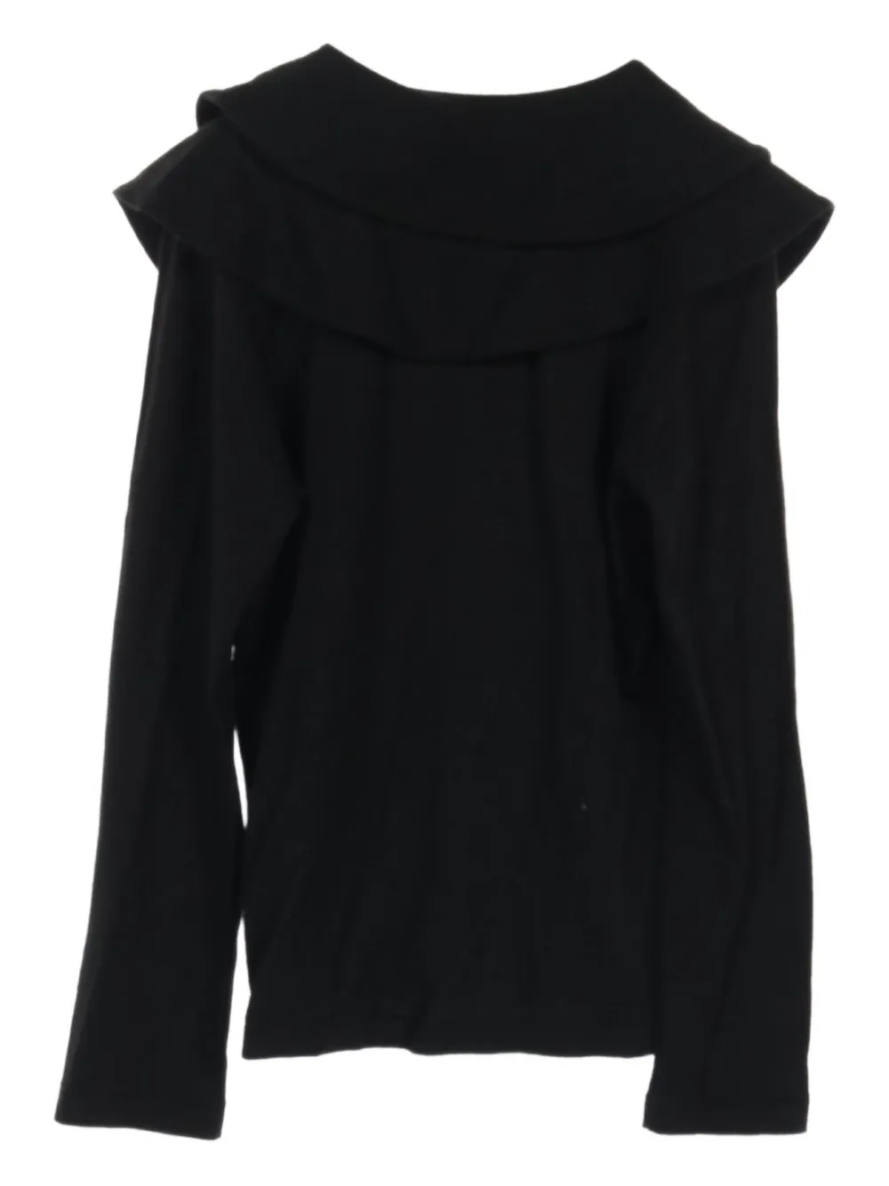 Pre-owned Comme Des Garçons 2010s Sailor-collar Wool Sweater In Black