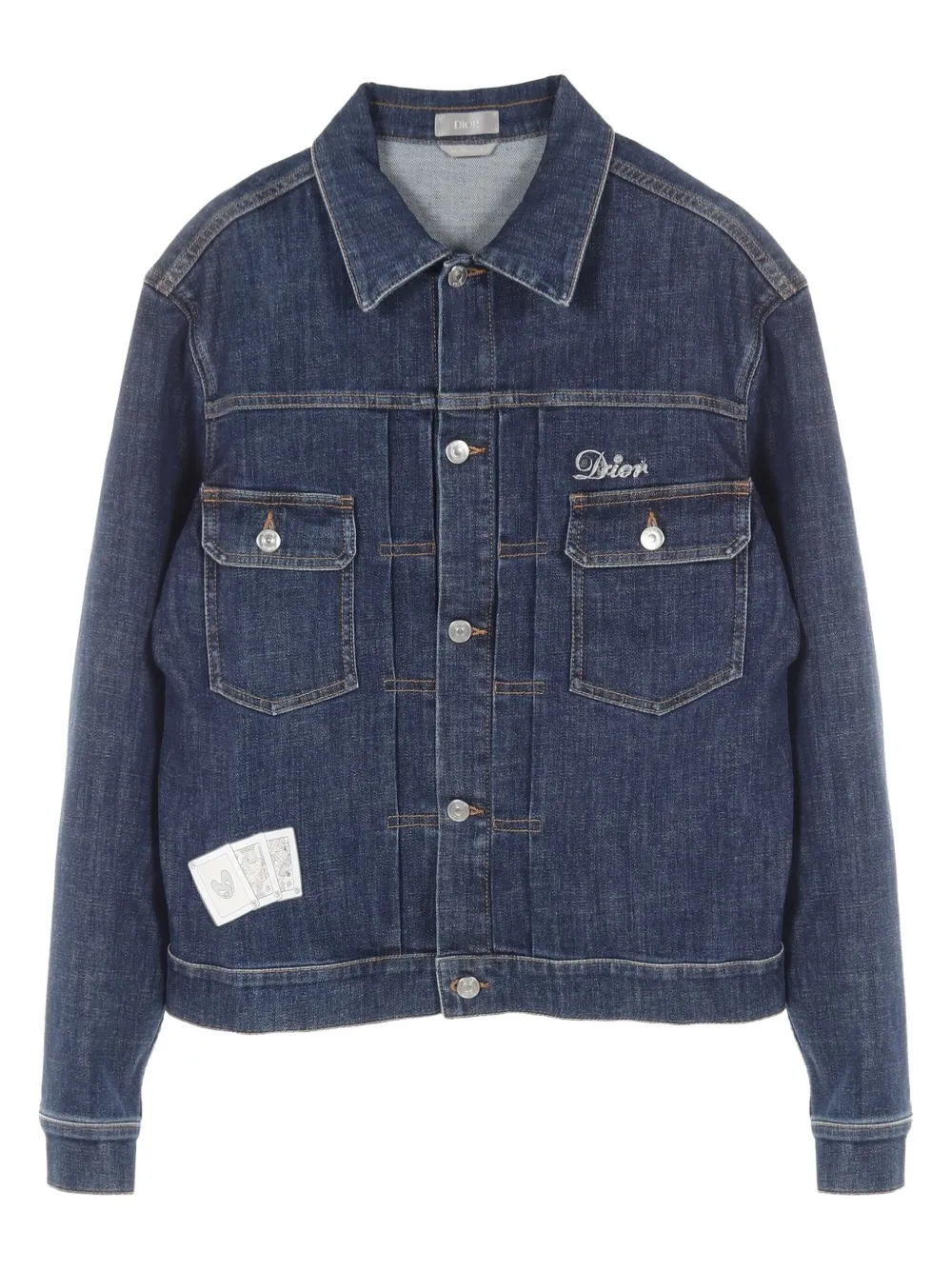 Pre-owned Dior X Kenny Scharf 2010s Playing Cards Denim Jacket