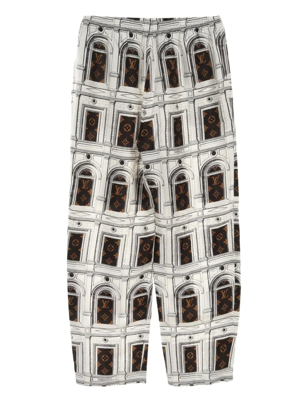 Louis Vuitton Pre-Owned x Fornasetti 2000s broek - Wit