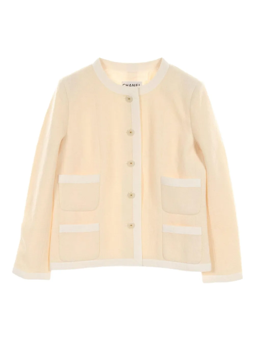 CHANEL Pre-Owned 1986-1988 Coco Mark cardigan | Neutrals | Image 1