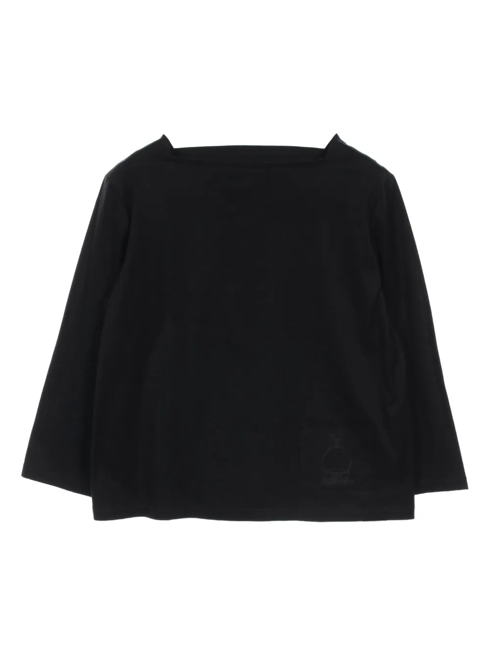 Hermès Pre-Owned 2020s embroidered cotton t-shirt | Black | Image 1