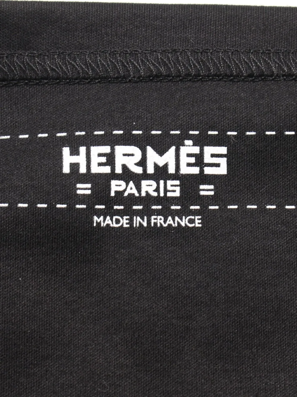 Pre-owned Hermes 2020s Embroidered Cotton T-shirt In Black
