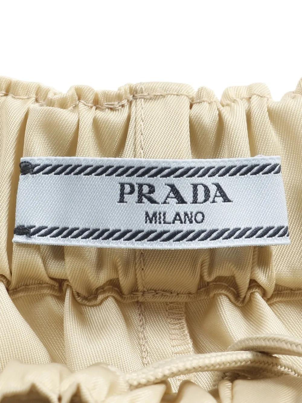 Pre-owned Prada 2020s Elasticated-waistband Shorts In Neutral