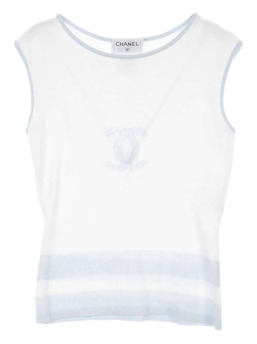 CHANEL Pre-Owned top Coco Mark 1986-1988 | blanco | Image 1