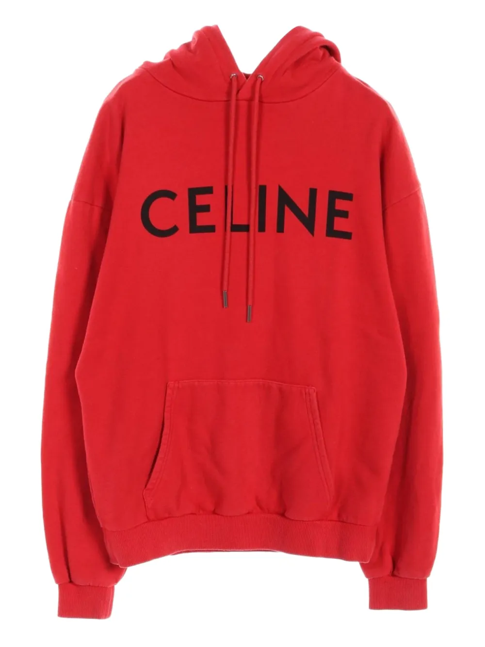 Céline Pre-Owned 2000s logo-prit cotton hoodie | Red | Image 1