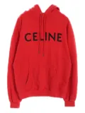 Céline Pre-Owned 2000s logo-prit cotton hoodie - Red