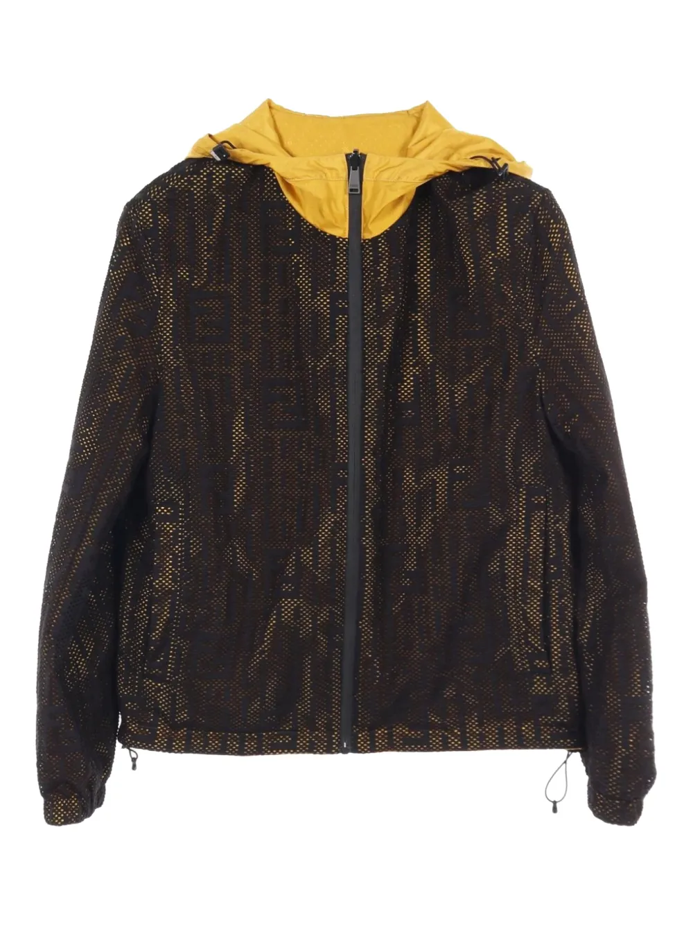 Fendi Pre-Owned 2010s FF-logo mesh jacket | Black | Image 1
