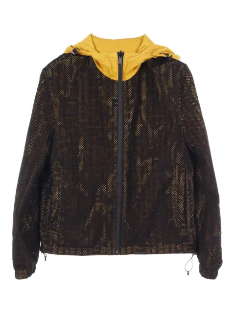 Fendi Pre-Owned chamarra de malla con logo FF 2010
