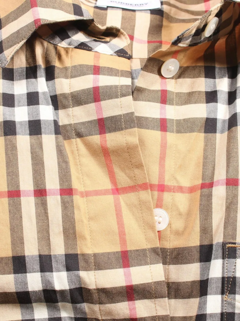 Pre-owned Burberry 2000s Vintage Check Dress