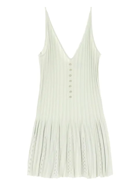 CHANEL Pre-Owned 1986-1988 Coco mark pearl-button dress