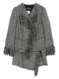 CHANEL Pre-Owned 1986-1988 houndstooth tweed jacket and skirt set - Black