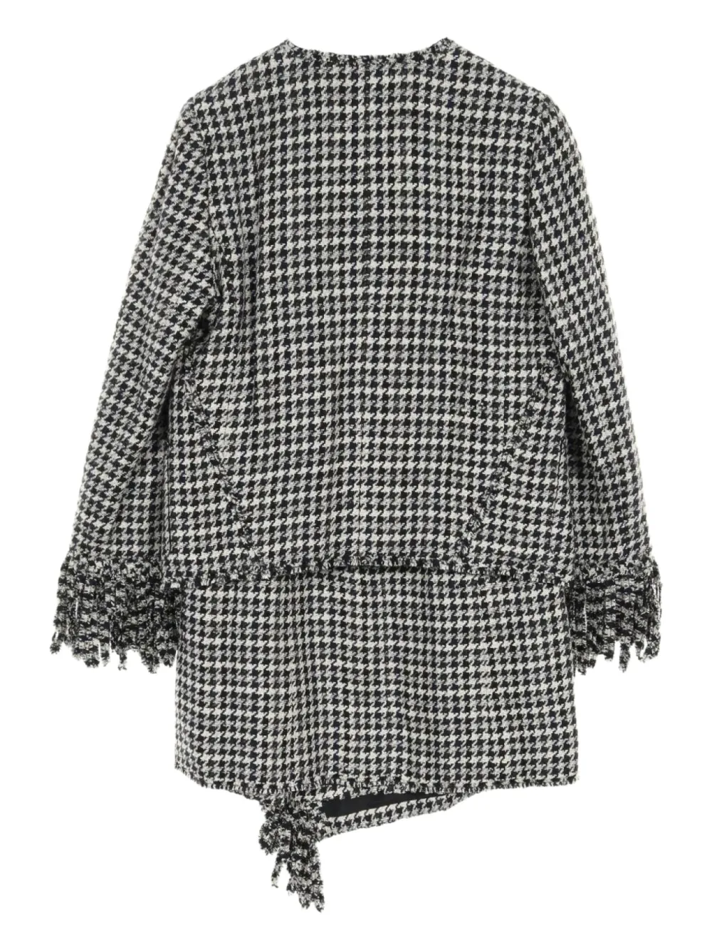 Pre-owned Chanel 1986-1988 Houndstooth Tweed Jacket And Skirt Set