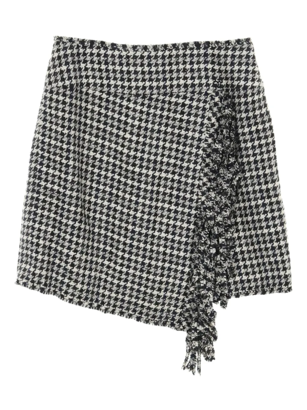 Pre-owned Chanel 1986-1988 Houndstooth Tweed Jacket And Skirt Set