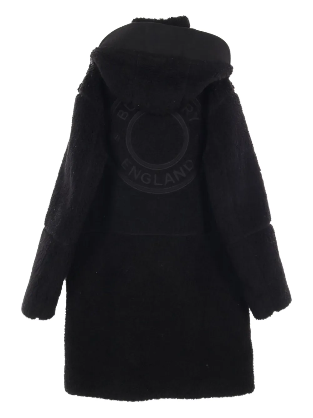 Burberry Pre-Owned 2010s jas met fleece-textuur - Zwart