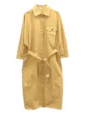 Hermès Pre-Owned 2000s cotton shirt dress - Yellow