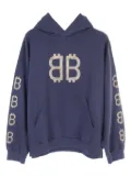 Balenciaga Pre-Owned 2020s Crypto BB-logo hoodie - Blue