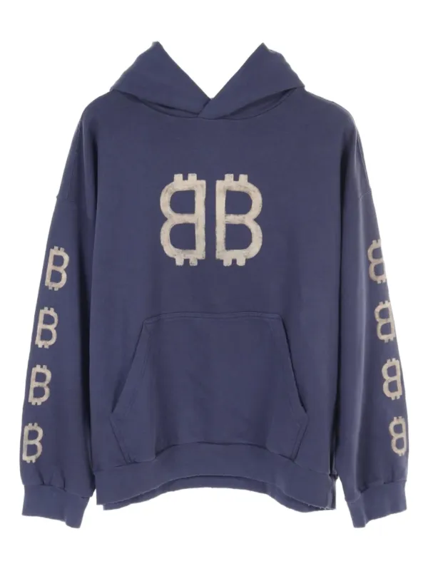 BALENCIAGA / バレンシアガ / クリプトBBプリントパーカー 大人気【BALENCIAGA】BB Crypto ロゴ バレンシアガ フーディ