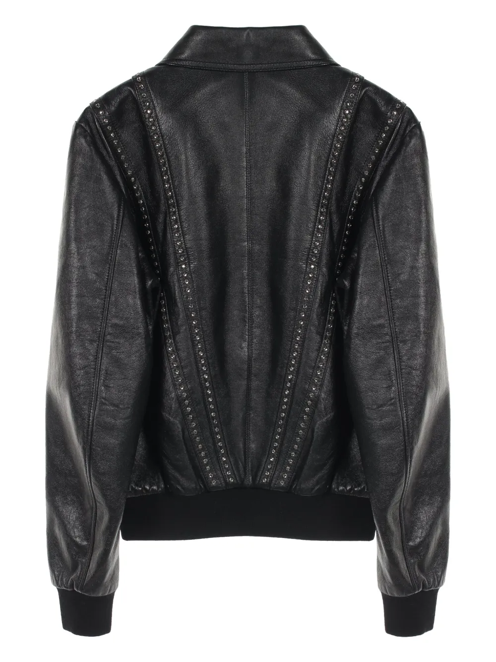 Céline Pre-Owned 2010s rhinestone-embellished leather jacket | Image 2