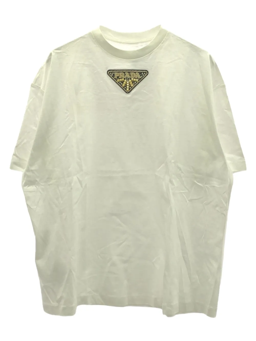 Prada Pre-Owned playera con logo triangular 2000 | blanco | Image 1