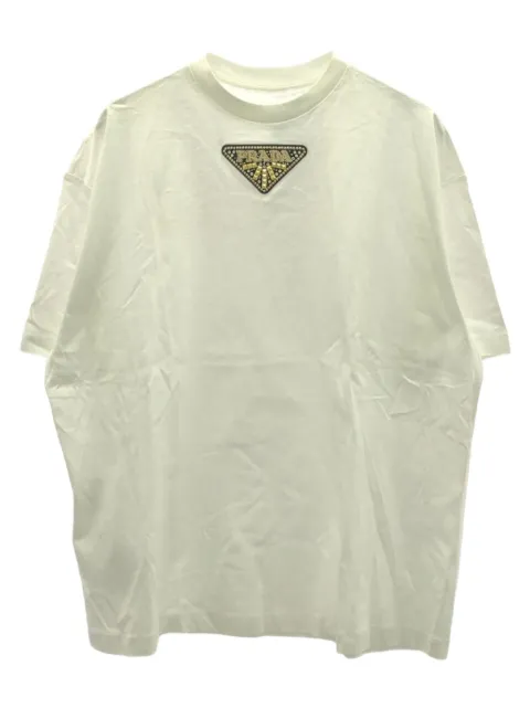 Prada Pre-Owned playera con logo triangular 2000