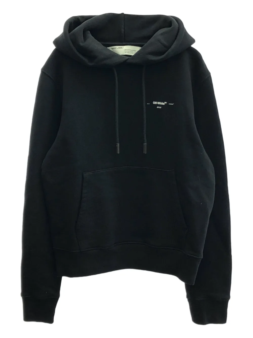 Off-White Pre-Owned 2000s logo-print hoodie | Black | Image 1