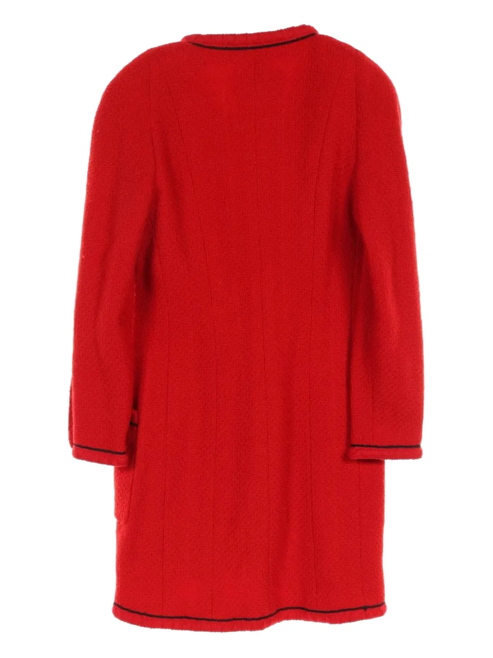 CHANEL Pre-Owned 1986-1988 kraagloze tweed jas - Rood