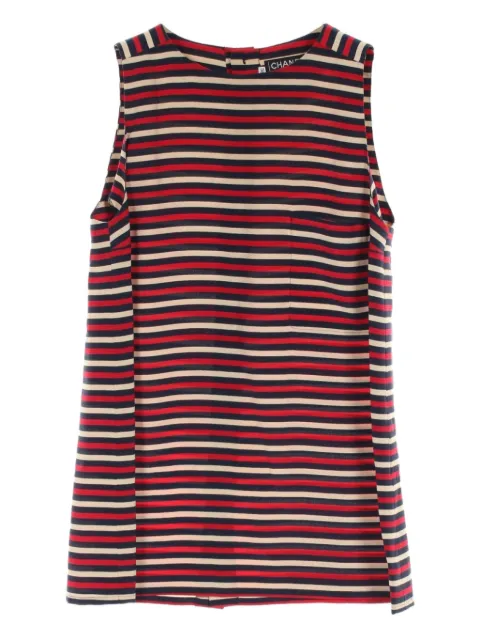 CHANEL Pre-Owned top de seda 1986-1988