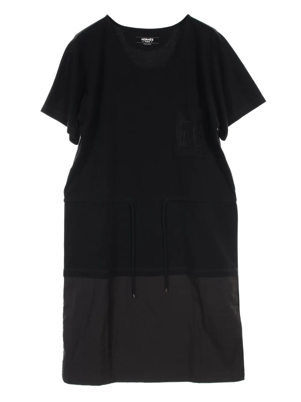 Hermès Pre-Owned vestido estilo playera con bolsillo bordado 2020 | negro | Image 1