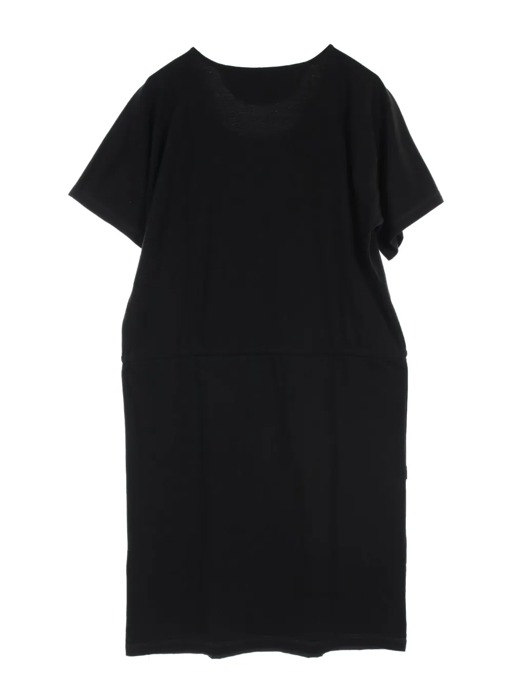 Hermès Pre-Owned 2020s T-shirtjurk met geborduurde zak - Zwart