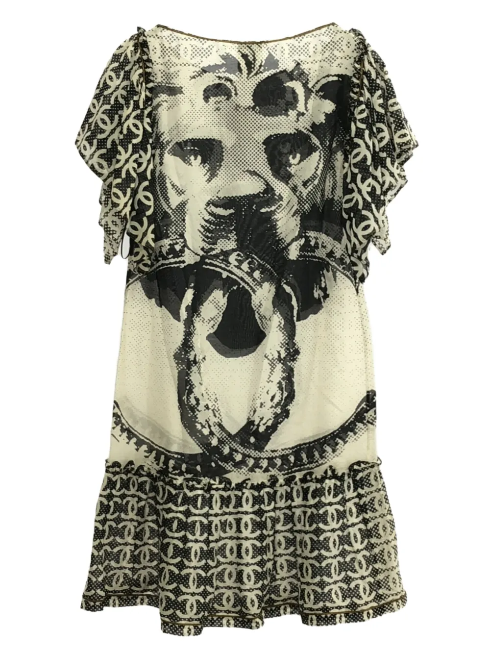 CHANEL Pre-Owned 2000s jurk met print - Zwart