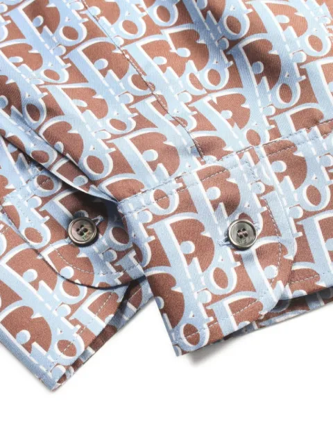 Christian Dior Pre-Owned 2010s Oblique-monogram silk shirt