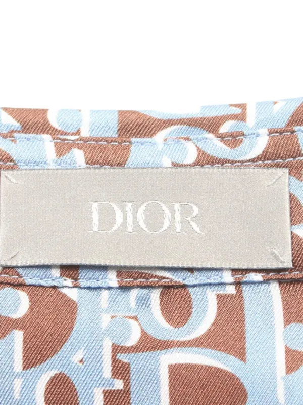 Christian Dior Pre-Owned 2010s オブリーク モノグラム シルク シャツ