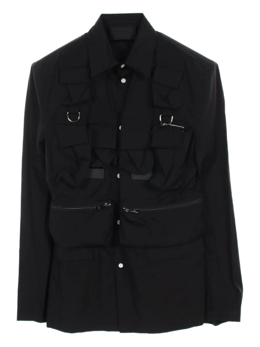 Prada Pre-Owned sobrecamisa con botones 2020 | negro | Image 1