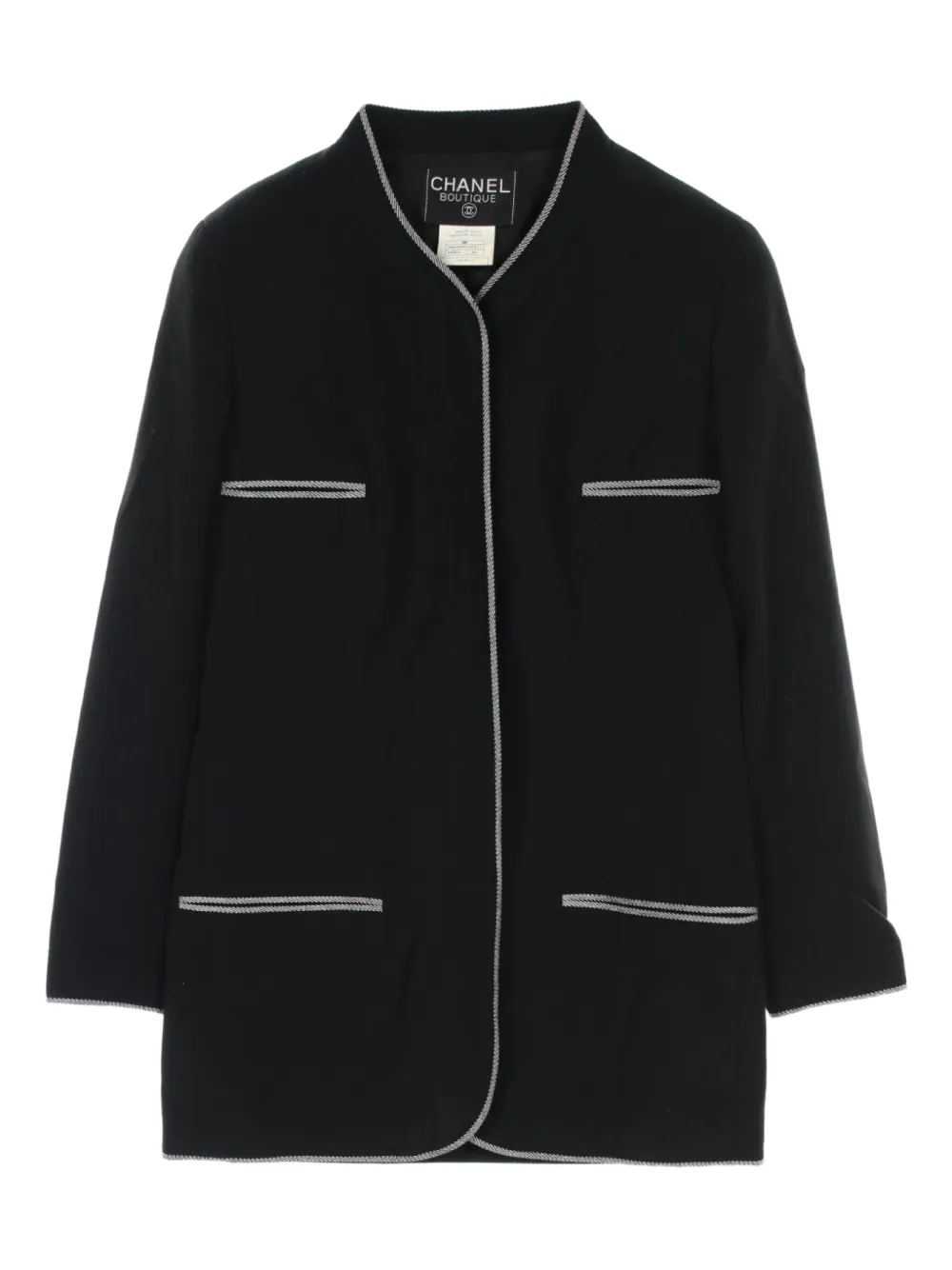 CHANEL Pre-Owned 1986-1988 wool jacket | Black | Image 1
