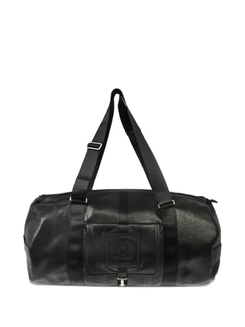 CHANEL Pre-Owned textured leather duffle bag