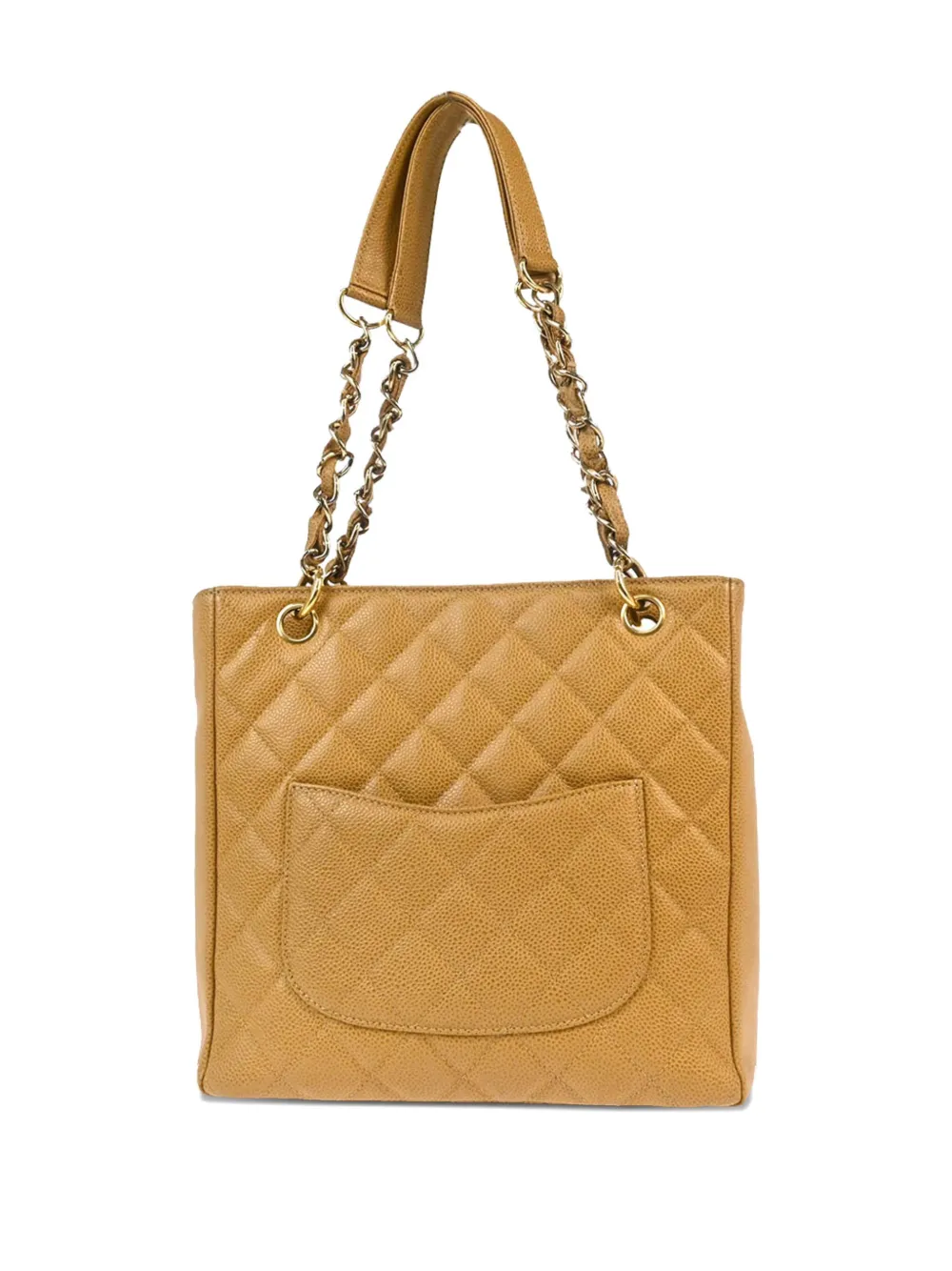 Pre-owned Chanel 2003 Petite Shopping Pst Tote Bag In Neutral