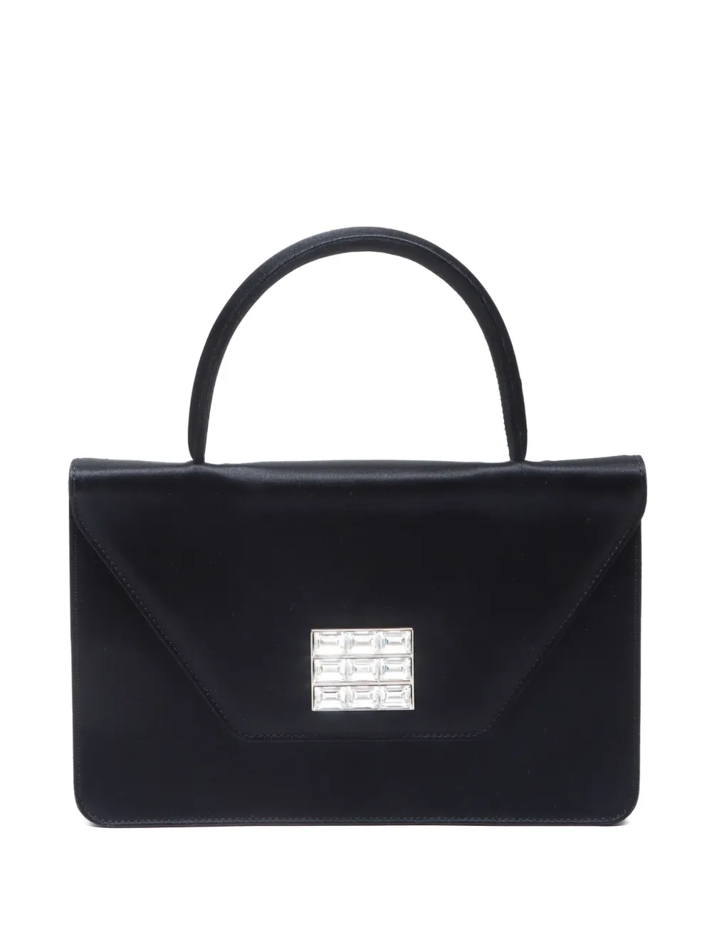 Céline Pre-Owned 1990-2000s サテンハンドバッグ - ブラック Céline Pre-Owned 1990-2000s サテンハンドバッグ - ブラック