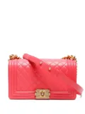 CHANEL Pre-Owned 2018 Boy Chanel shoulder bag - Pink
