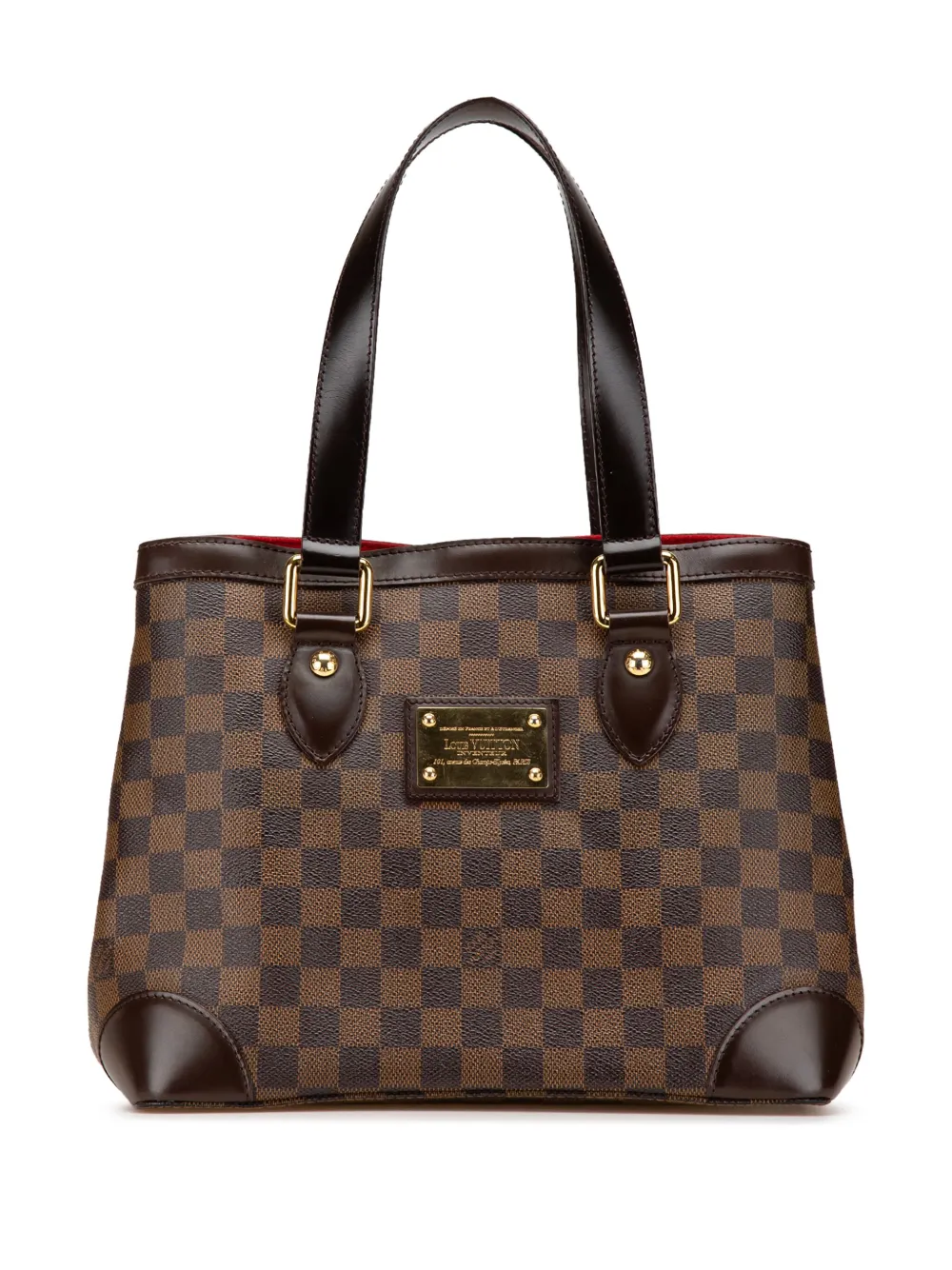 Louis Vuitton Pre-Owned 2007 ダミエ エベヌ ハムステッド PM トートバッグ - ブラウン Louis Vuitton Pre-Owned 2007 ダミエ エベヌ ハムステッド PM トートバッグ - ブラウン